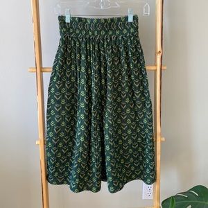 Ace and Jig reversible Rara midi skirt in Fern. Size XS